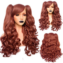 Load image into Gallery viewer, Long Body Wave Lolita high temperature fiber brown Pink Red