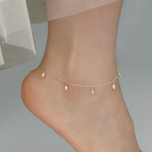 Load image into Gallery viewer, Natural Freshwater Pearl Sterling Silver Anklet