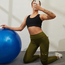 Load image into Gallery viewer, ATHVOTAR Pockets Fitness Women Leggings High Waist Gym Leggings Women