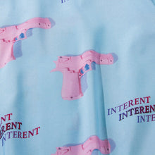 Load image into Gallery viewer, ATSUNNY Pink Water Gun Printing Short Sleeve Shirt HipHop Streetwear