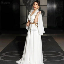 Load image into Gallery viewer, White Evening Dresses Moroccan Caftan A Line
