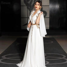 Load image into Gallery viewer, White Evening Dresses Moroccan Caftan A Line