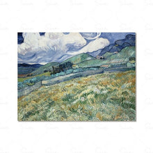 Load image into Gallery viewer, Abstract Watercolor Landscape Houses Village Canvas Painting Poster