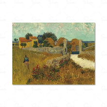 Load image into Gallery viewer, Abstract Watercolor Landscape Houses Village Canvas Painting Poster