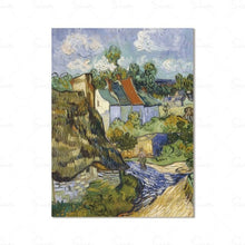 Load image into Gallery viewer, Abstract Watercolor Landscape Houses Village Canvas Painting Poster