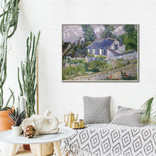 Load image into Gallery viewer, Abstract Watercolor Landscape Houses Village Canvas Painting Poster