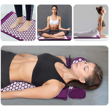 Load image into Gallery viewer, Acupressure Mat Sensi Massage Mat Pillow Set Kuznetsov's Applicator - Sophornlilly