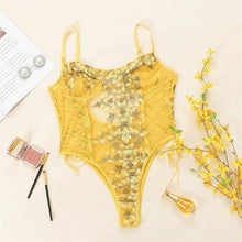Load image into Gallery viewer, Hot sale new women's lace embroidery  see through sexy teddy