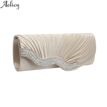 Load image into Gallery viewer, Aelicy Ruched Chains Evening Bags For Ladies Satin Celebrities Elegant