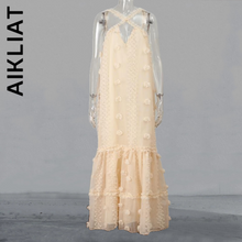 Load image into Gallery viewer, Sleeveless Hollow Out Halter Slim Elegant Dress