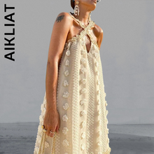 Load image into Gallery viewer, Sleeveless Hollow Out Halter Slim Elegant Dress