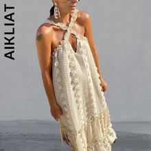 Load image into Gallery viewer, Sleeveless Hollow Out Halter Slim Elegant Dress