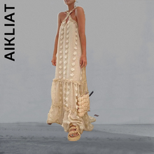 Load image into Gallery viewer, Sleeveless Hollow Out Halter Slim Elegant Dress