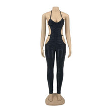 Load image into Gallery viewer, All Black Trendy Chic Sexy Romper Jumpsuits Womens Spaghetti Strap - Sophornlilly
