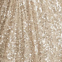 Load image into Gallery viewer, Allover Sequin Pleated V Neck Gown Slit Straps Floor Length Sleeveless