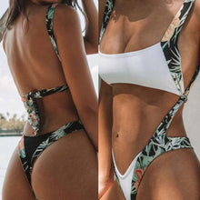 Load image into Gallery viewer, Alluring Women Bodysuit Print Hollow Out Push-Up