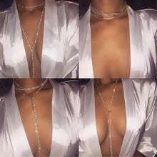 Load image into Gallery viewer, Amerikanische Mode Wilden Kristall Strass Bling Colliers Halskette - Sophornlilly