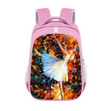 Load image into Gallery viewer, Angel Fairy Painting Print Backpack Girls Ballet Dancer School Bag