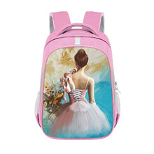 Load image into Gallery viewer, Angel Fairy Painting Print Backpack Girls Ballet Dancer School Bag