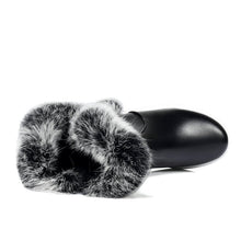 Load image into Gallery viewer, Animal Fur Women Snow Boots Flat Heels New Winter Cotton Shoes