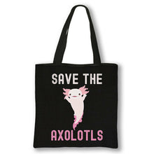 Load image into Gallery viewer, Animal Sea Otters Axolotl / Ferret Pattern Handbag Canvas