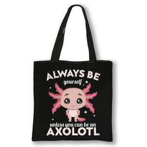 Animal Sea Otters Axolotl / Ferret Pattern Handbag Canvas