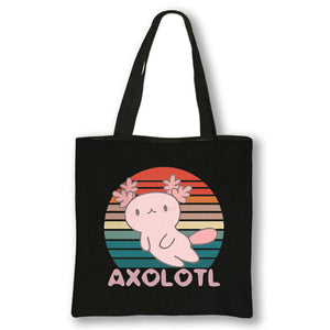 Animal Sea Otters Axolotl / Ferret Pattern Handbag Canvas