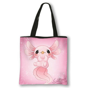 Animal Sea Otters Axolotl / Ferret Pattern Handbag Canvas