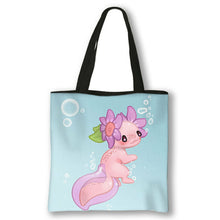 Load image into Gallery viewer, Animal Sea Otters Axolotl / Ferret Pattern Handbag Canvas