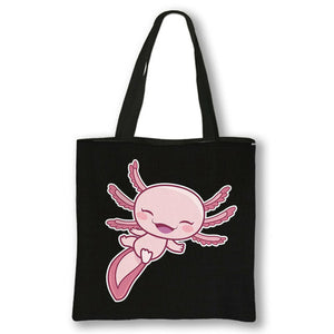 Animal Sea Otters Axolotl / Ferret Pattern Handbag Canvas