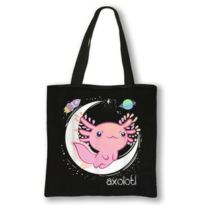 Animal Sea Otters Axolotl / Ferret Pattern Handbag Canvas