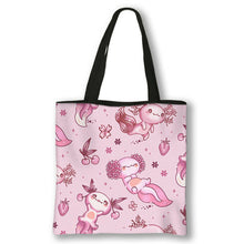 Load image into Gallery viewer, Animal Sea Otters Axolotl / Ferret Pattern Handbag Canvas