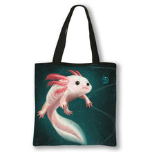 Load image into Gallery viewer, Animal Sea Otters Axolotl / Ferret Pattern Handbag Canvas