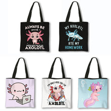 Load image into Gallery viewer, Animal Sea Otters Axolotl / Ferret Pattern Handbag Canvas