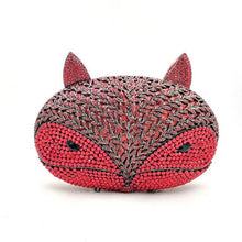 Load image into Gallery viewer, Animal bird design clutch women evening party bag diamonds fox shape