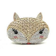 Load image into Gallery viewer, Animal bird design clutch women evening party bag diamonds fox shape