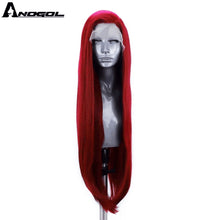 Load image into Gallery viewer, Brand Red Lace Front Wigs for Women Synthetic Long Straight