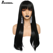Load image into Gallery viewer, Anogol Long Straight 26" Burgundy Pink Grey Black Auburn Natural