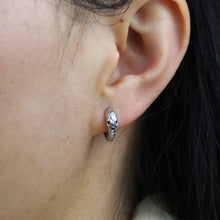 Load image into Gallery viewer, Anti Allergy 100% 925 Sterling Silver Snake Hoop Earring High Polished