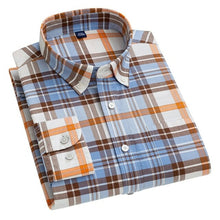 Load image into Gallery viewer, Aoliwen brand  New style 100% cotton casual plaid long sleeved