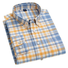Load image into Gallery viewer, Aoliwen brand  New style 100% cotton casual plaid long sleeved