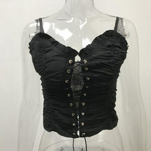 Load image into Gallery viewer, Crop Tops Women Lace Up Sexy Summer Spaghetti Strap
