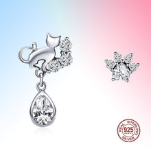 Load image into Gallery viewer, Authentic Dazzling CZ Guardian Cat Stud Earrings for Women Fashion