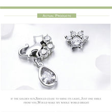 Load image into Gallery viewer, Authentic Dazzling CZ Guardian Cat Stud Earrings for Women Fashion