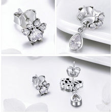 Load image into Gallery viewer, Authentic Dazzling CZ Guardian Cat Stud Earrings for Women Fashion