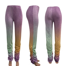 Load image into Gallery viewer, Autumn Women Casual Wide Leg Pants Colorful Striped Print High