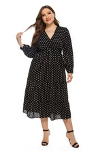 Load image into Gallery viewer, Autumn Long Sleeve Casual Dress Women V Neck Polka Dot Print High