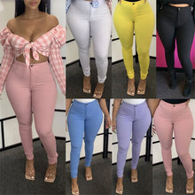 Load image into Gallery viewer, Autumn Pants Women Skinny Pencil Pant Candy Color Leggings Push Up