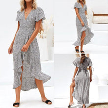 Load image into Gallery viewer, Autumn Summer high waist irregular chiffon vintage sexy - Sophornlilly