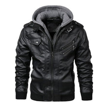 Load image into Gallery viewer, Autumn Trend Popest Removable Hooded Leather
